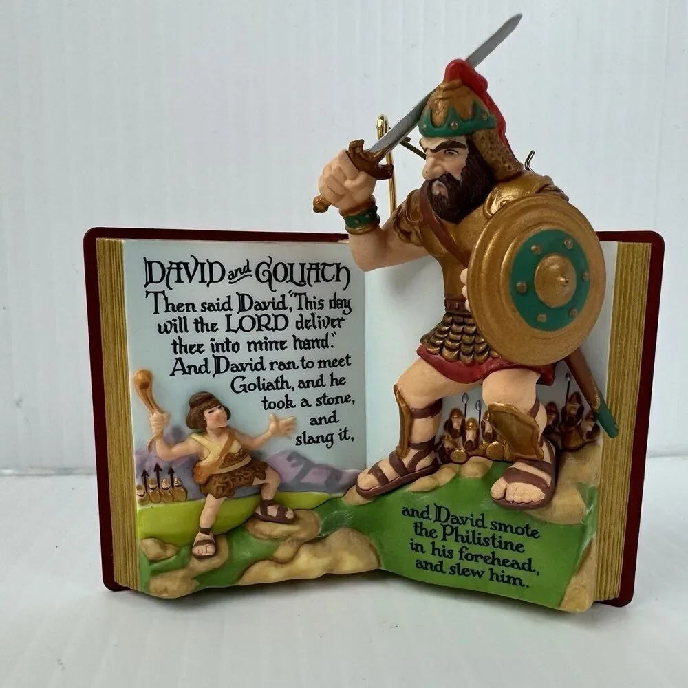 Hallmark David Goliath Bible Stories Ornament Christmas Holy Bible